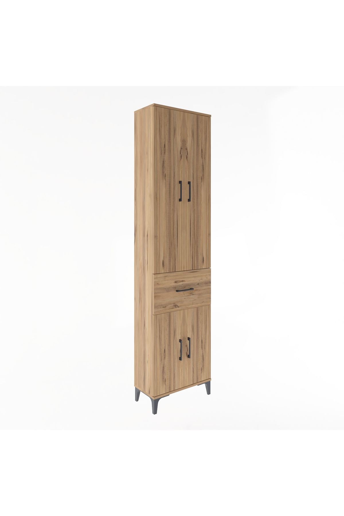 Arges Dolap 4 Raflı Tek Çekmeceli 4 Kapaklı 60x30x243 - S32M004V9A