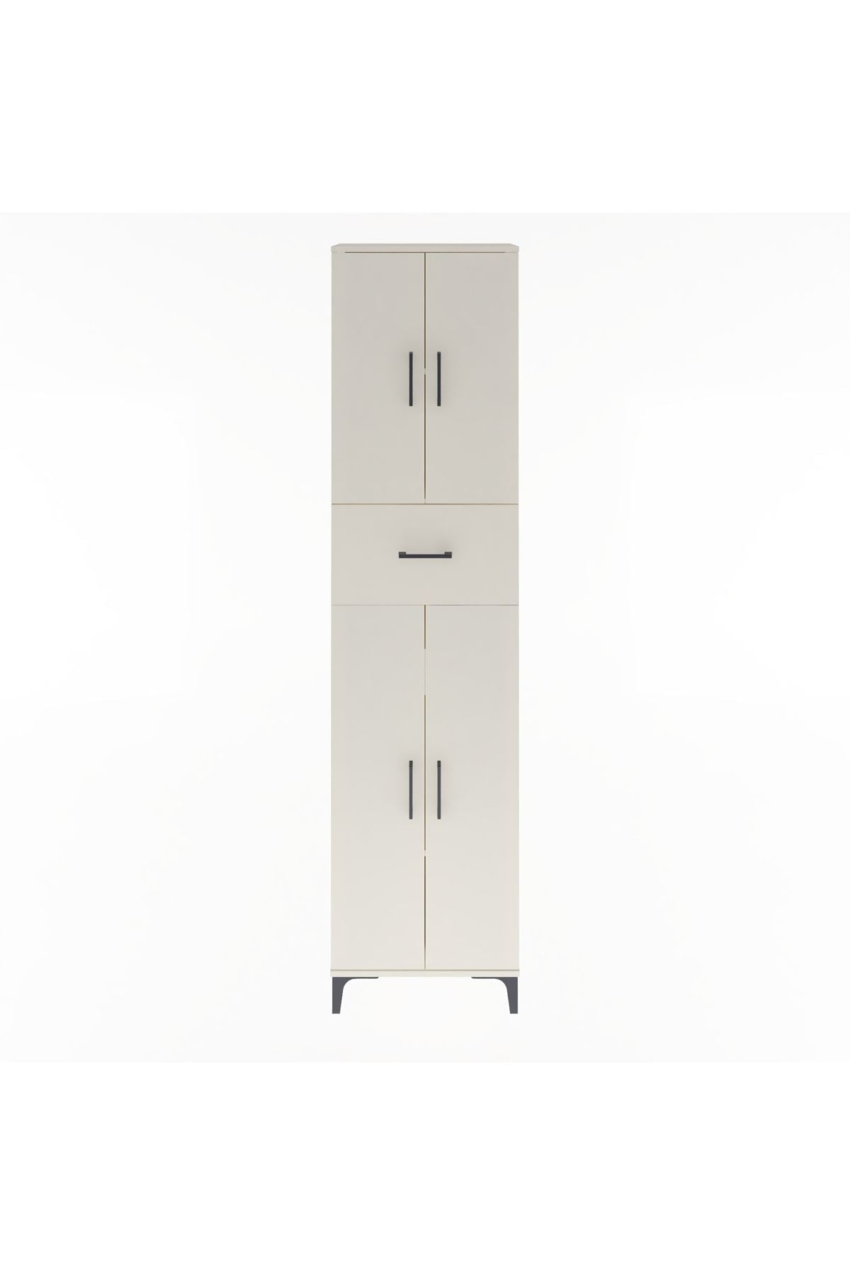 Arges Dolap 4 Raflı Tek Çekmeceli 4 Kapaklı 60x30x243 - S32M005V1A