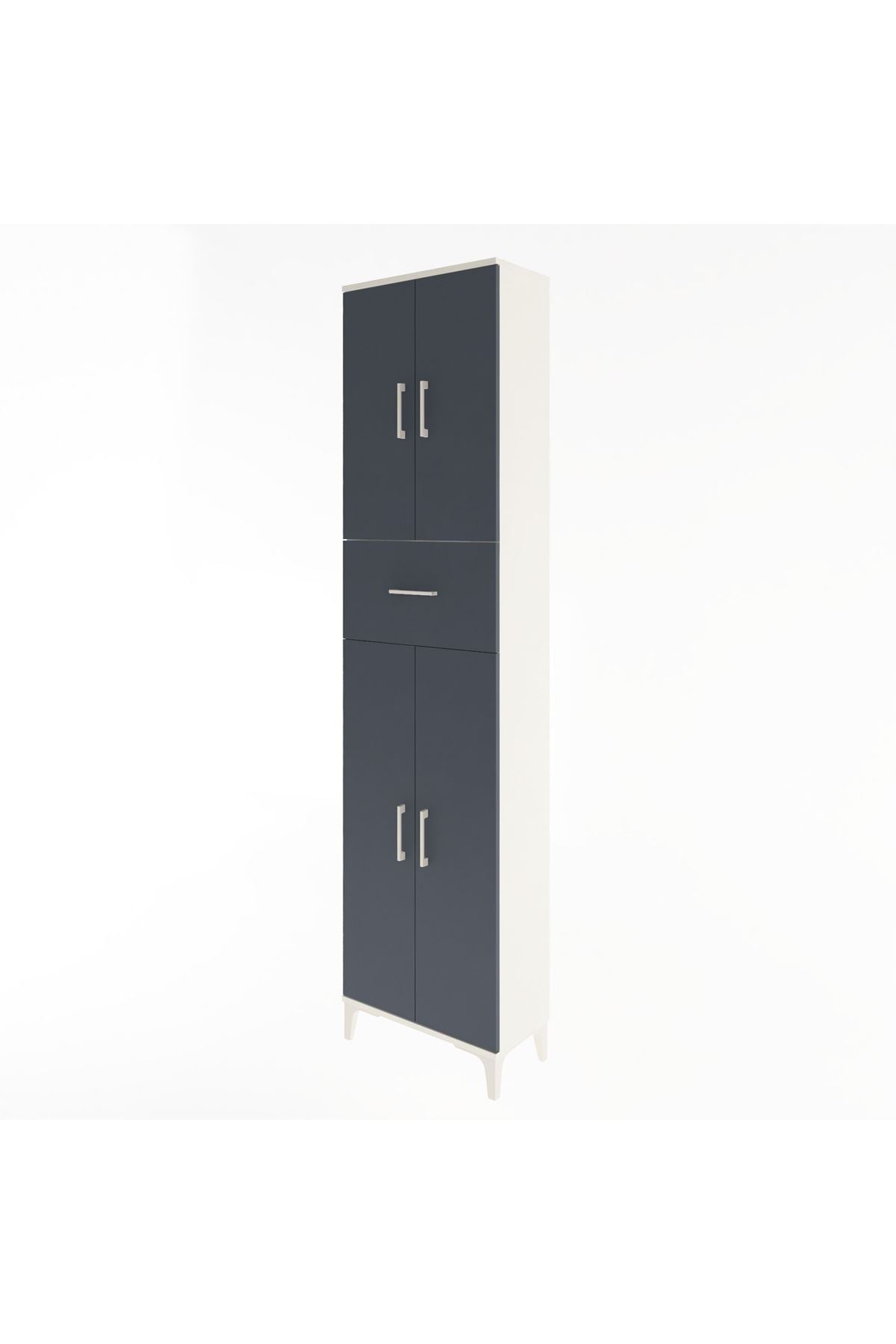 Arges Dolap 4 Raflı Tek Çekmeceli 4 Kapaklı 60x30x243 - S32M005V2A