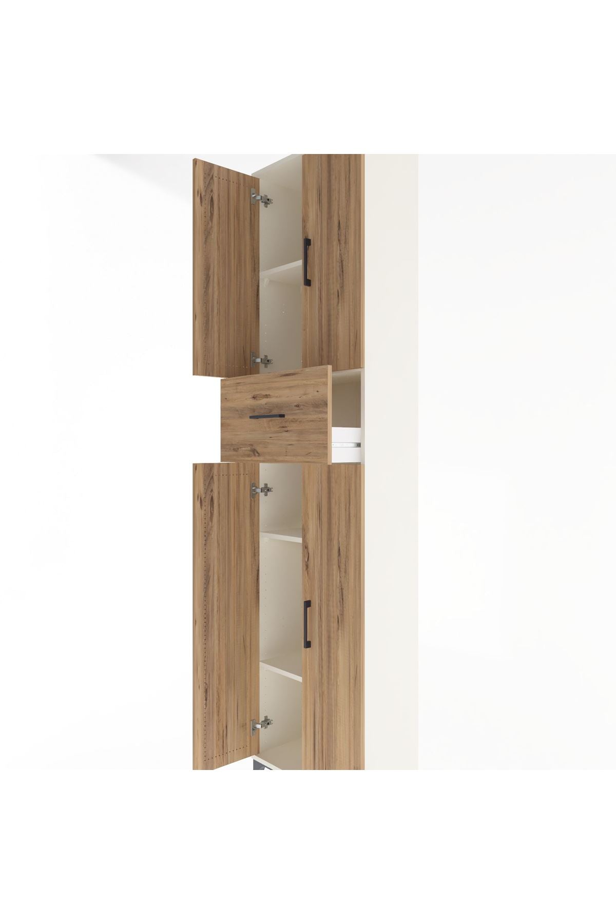 Arges Dolap 4 Raflı Tek Çekmeceli 4 Kapaklı 60x30x243 - S32M005V3A
