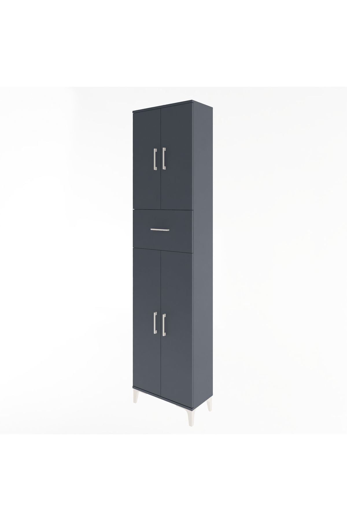 Arges Dolap 4 Raflı Tek Çekmeceli 4 Kapaklı 60x30x243 - S32M005V5A