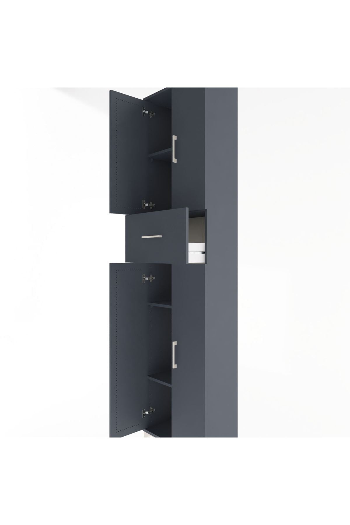 Arges Dolap 4 Raflı Tek Çekmeceli 4 Kapaklı 60x30x243 - S32M005V5A