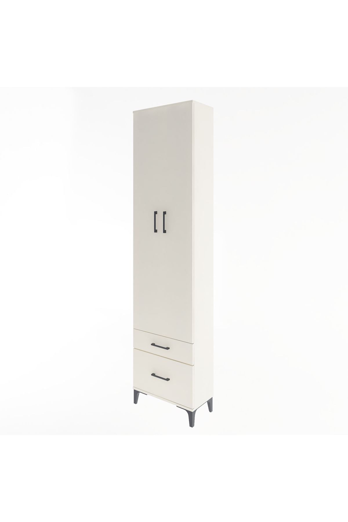 Arges Dolap 4 Raflı 2 Çekmeceli 2 Kapaklı 60x30x243 - S32M006V1A