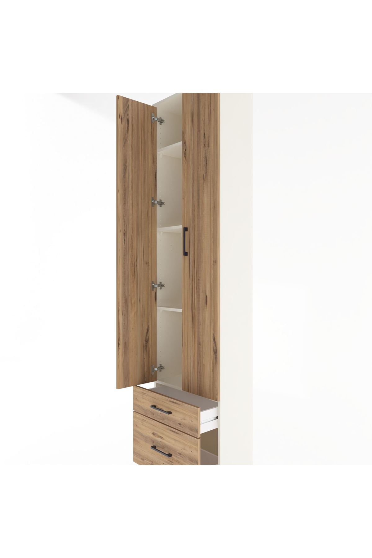 Arges Dolap 4 Raflı 2 Çekmeceli 2 Kapaklı 60x30x243 - S32M006V3A
