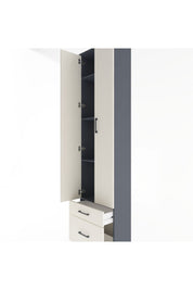 Arges Dolap 4 Raflı 2 Çekmeceli 2 Kapaklı 60x30x243 - S32M006V4A