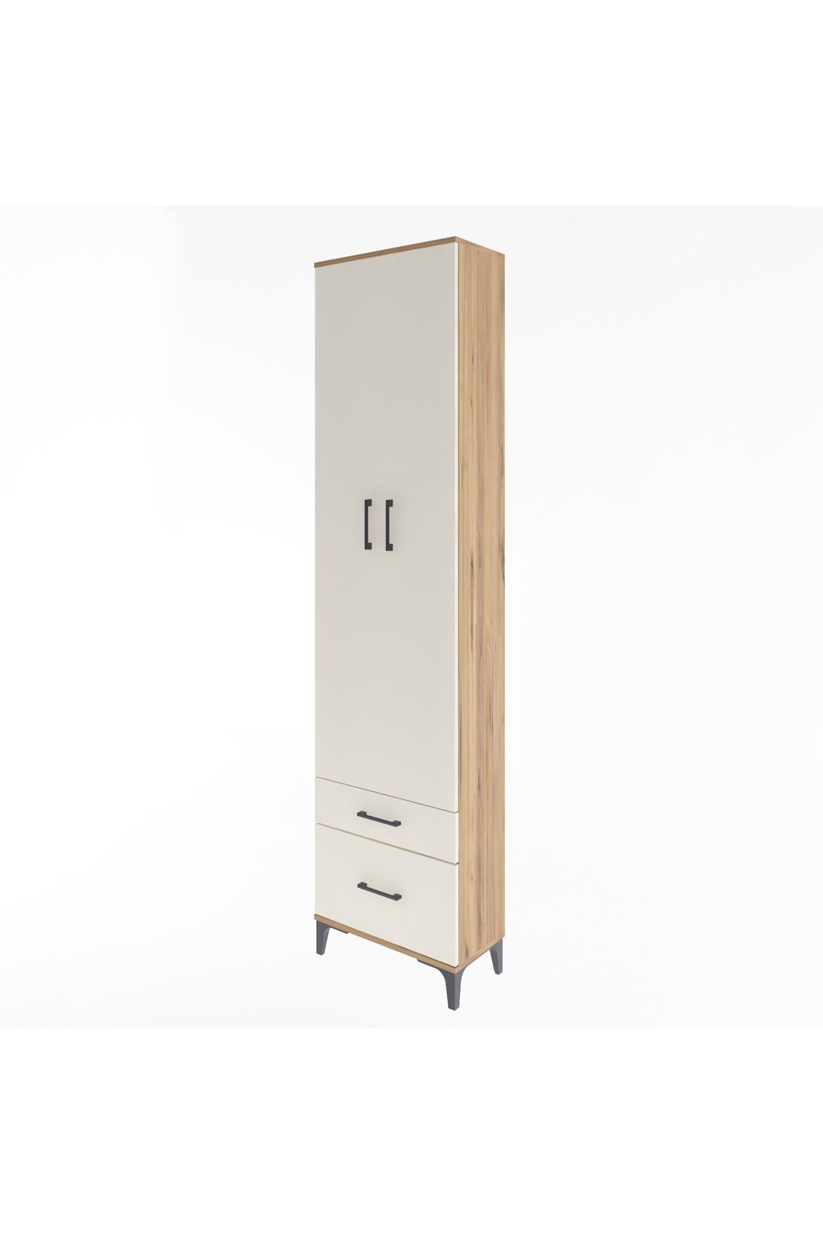 Arges Dolap 4 Raflı 2 Çekmeceli 2 Kapaklı 60x30x243 - S32M006V7A