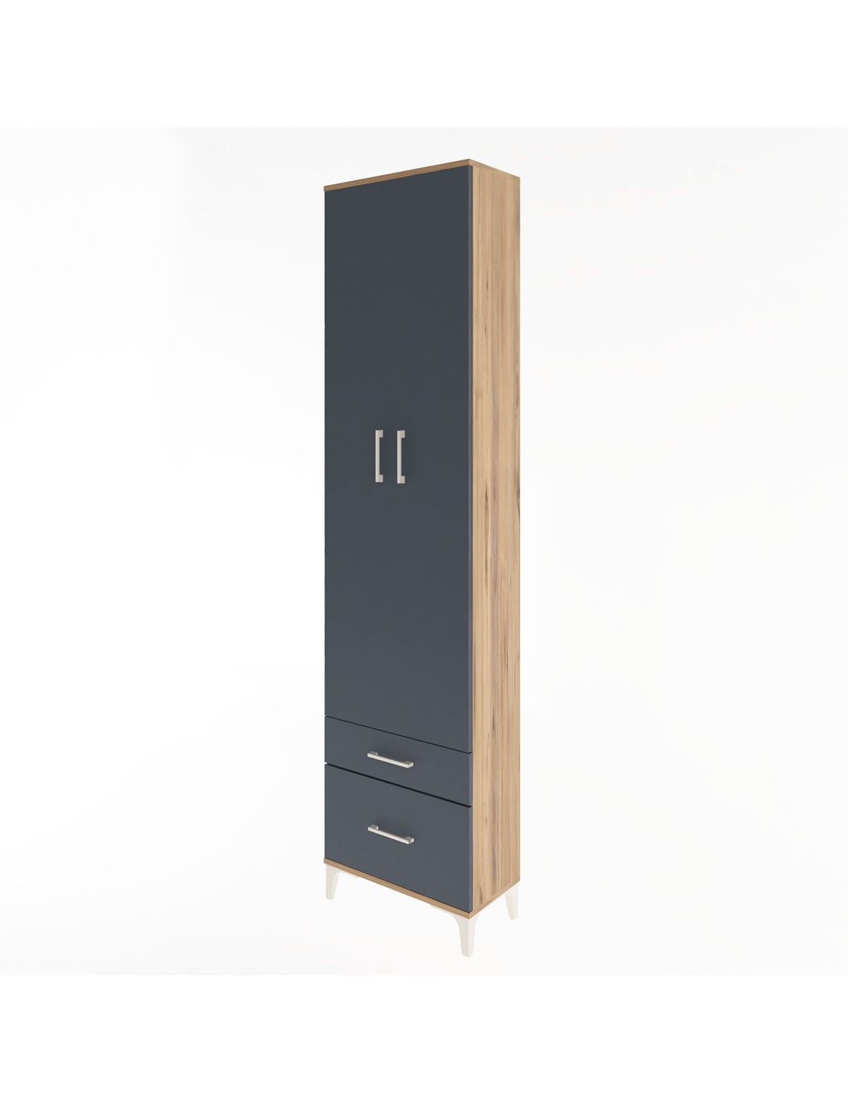 Arges Dolap 4 Raflı 2 Çekmeceli 2 Kapaklı 60x30x243 - S32M006V8A