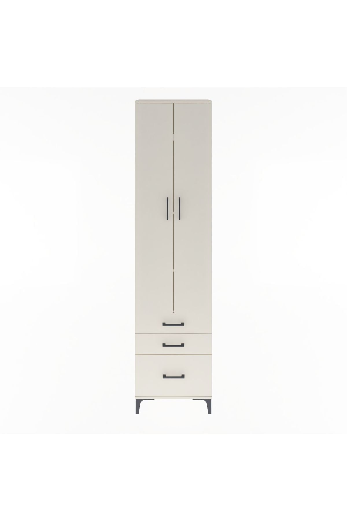 Arges Dolap 4 Raflı 3 Çekmeceli 2 Kapaklı 60x30x243 - S32M007V1A