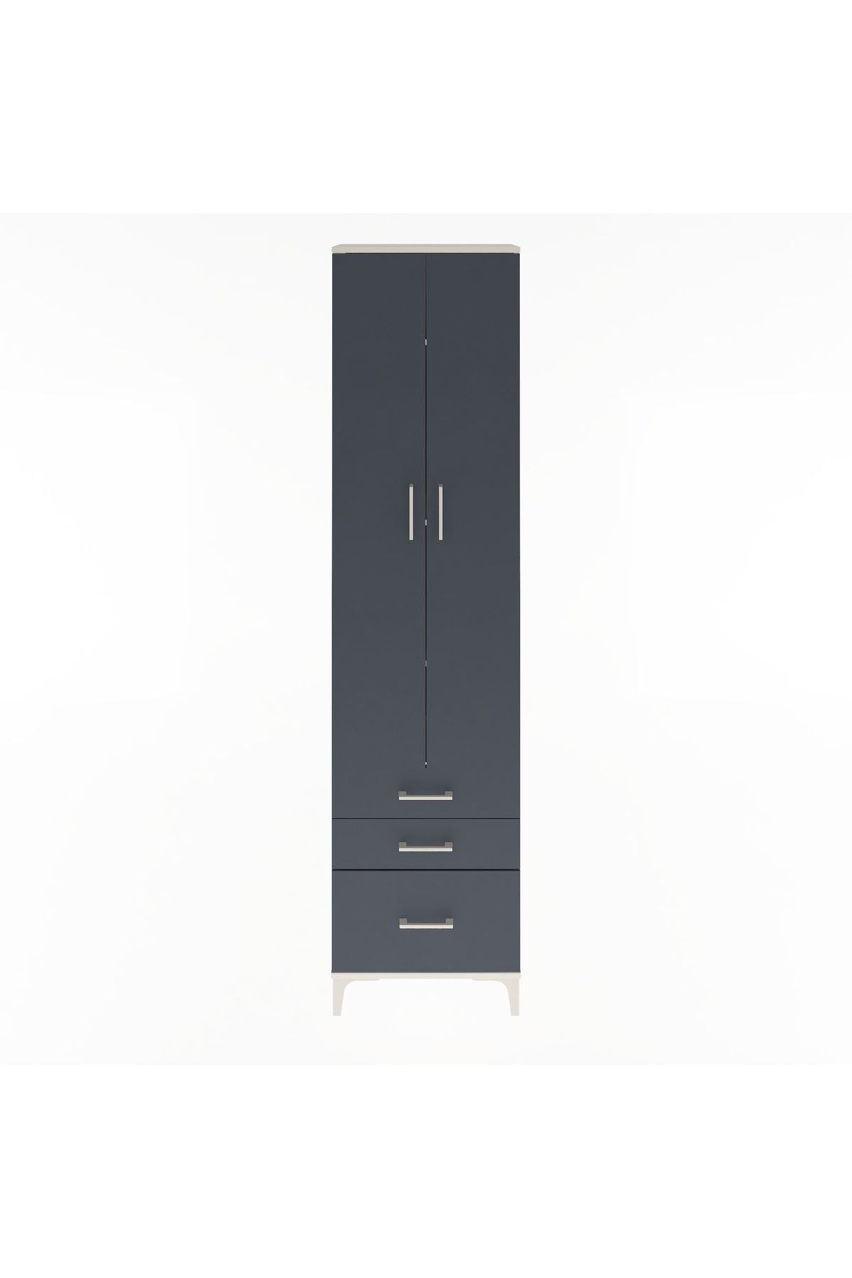Arges Dolap 4 Raflı 3 Çekmeceli 2 Kapaklı 60x30x243 - S32M007V2A