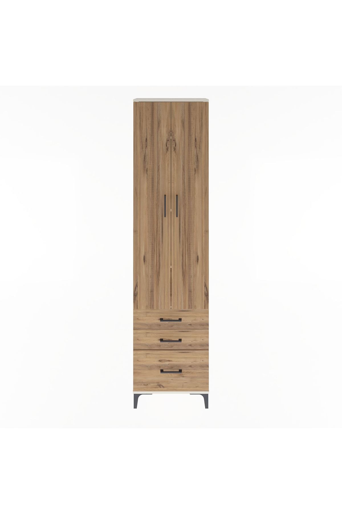Arges Dolap 4 Raflı 3 Çekmeceli 2 Kapaklı 60x30x243 - S32M007V3A