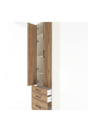 Arges Dolap 4 Raflı 3 Çekmeceli 2 Kapaklı 60x30x243 - S32M007V3A