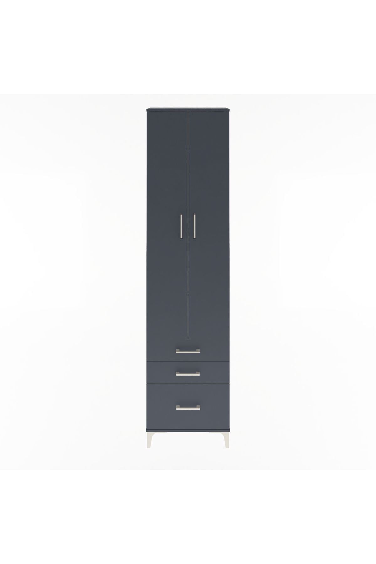 Arges Dolap 4 Raflı 3 Çekmeceli 2 Kapaklı 60x30x243 - S32M007V5A