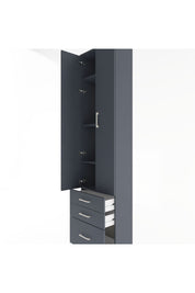 Arges Dolap 4 Raflı 3 Çekmeceli 2 Kapaklı 60x30x243 - S32M007V5A