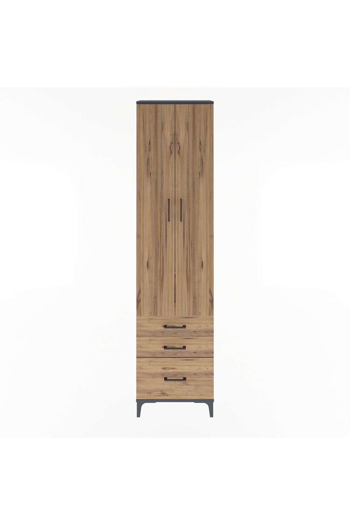 Arges Dolap 4 Raflı 3 Çekmeceli 2 Kapaklı 60x30x243 - S32M007V6A
