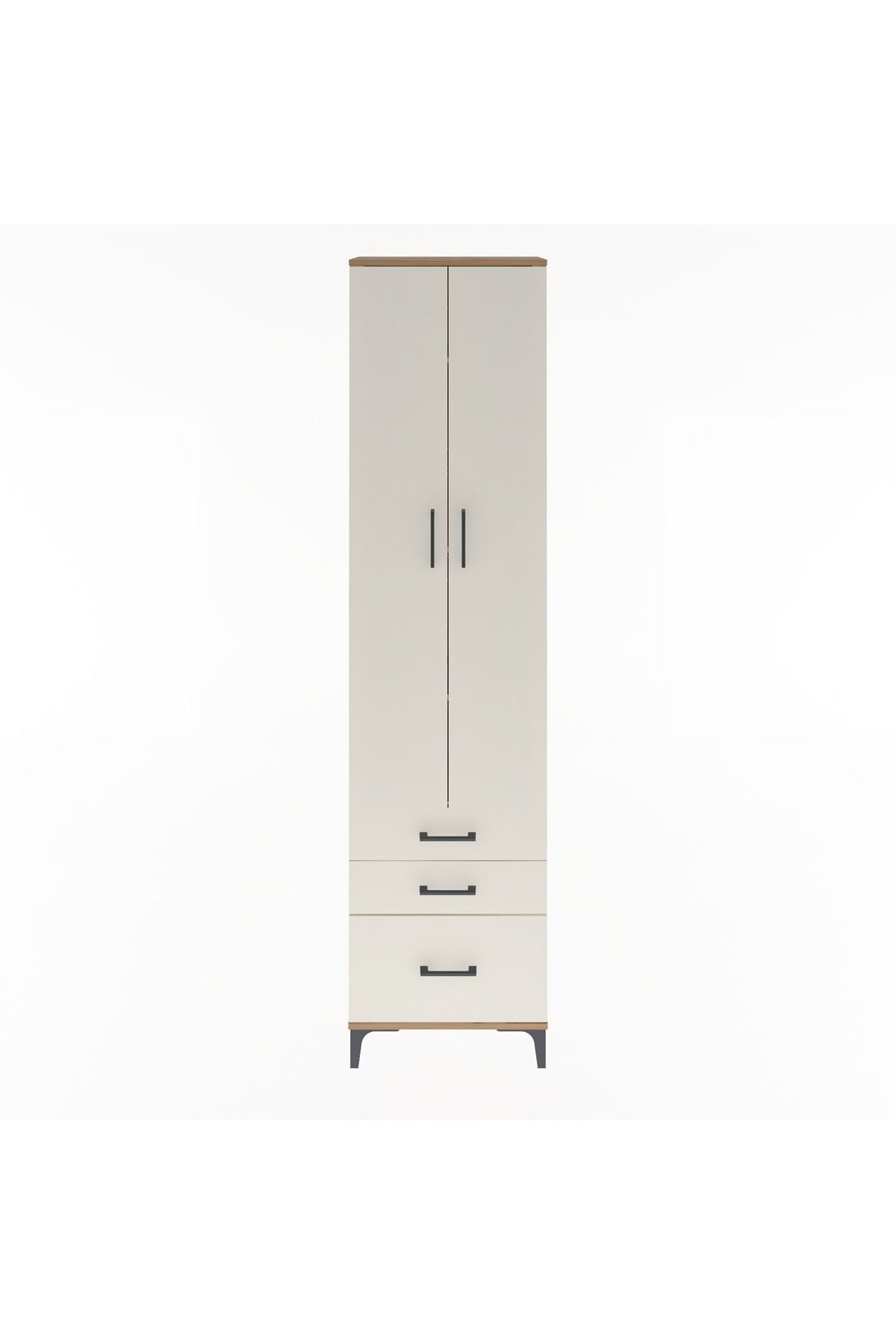 Arges Dolap 4 Raflı 3 Çekmeceli 2 Kapaklı 60x30x243 - S32M007V7A