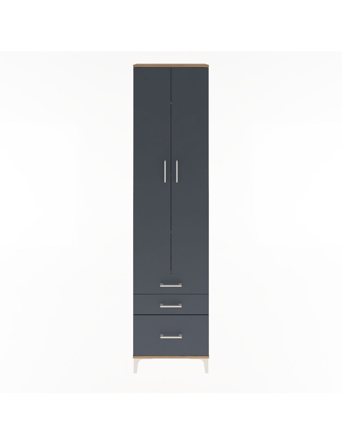 Arges Dolap 4 Raflı 3 Çekmeceli 2 Kapaklı 60x30x243 - S32M007V8A