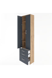 Arges Dolap 4 Raflı 3 Çekmeceli 2 Kapaklı 60x30x243 - S32M007V8A