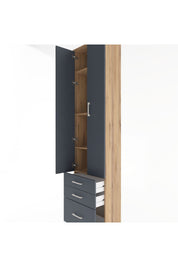 Arges Dolap 4 Raflı 3 Çekmeceli 2 Kapaklı 60x30x243 - S32M007V8A