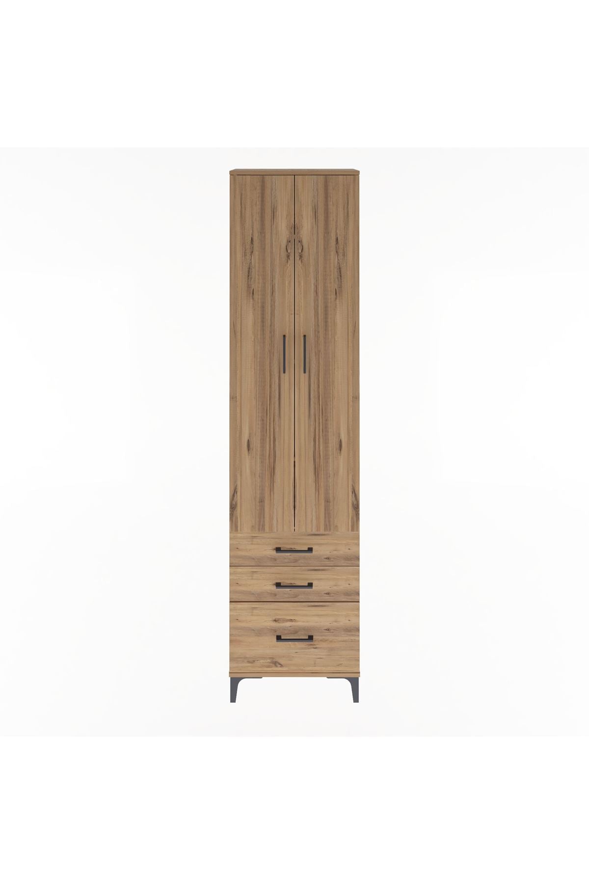 Arges Dolap 4 Raflı 3 Çekmeceli 2 Kapaklı 60x30x243 - S32M007V9A