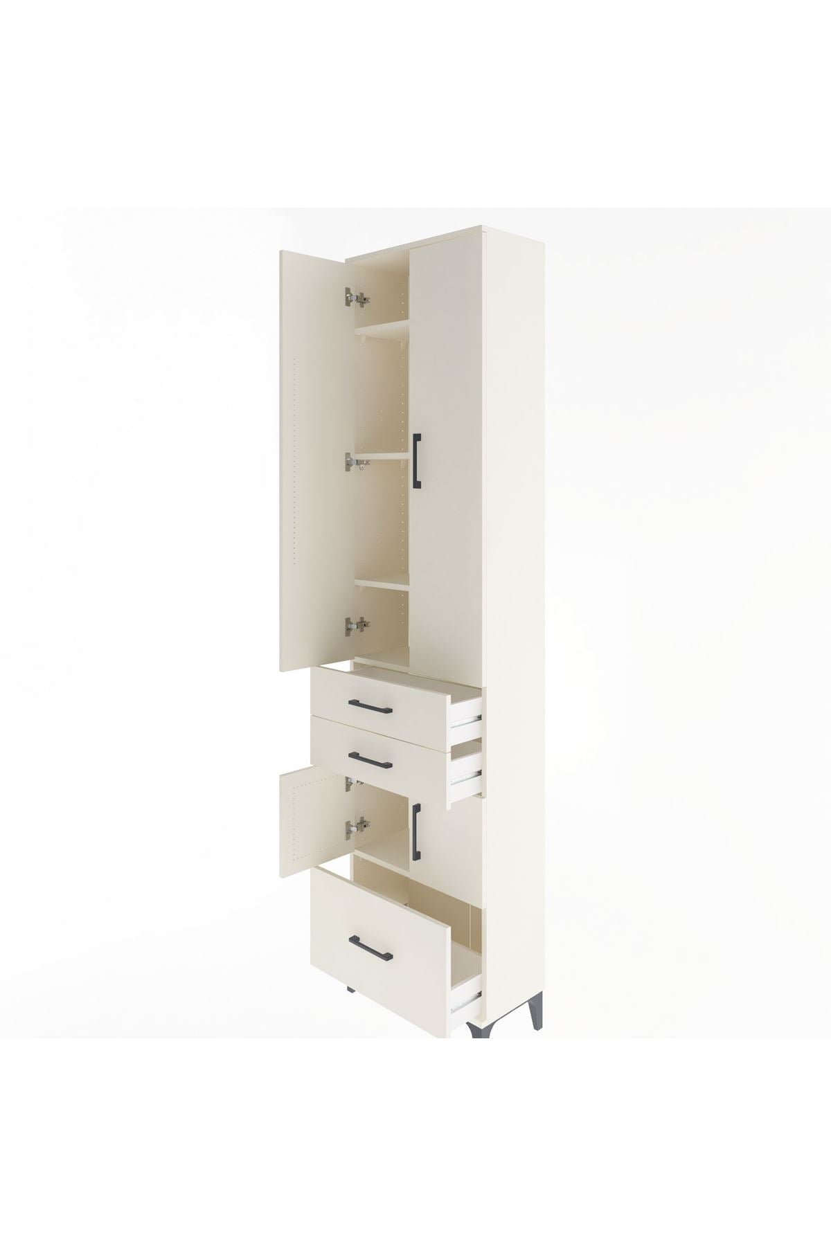 Arges Dolap 5 Raflı 3 Çekmeceli 4 Kapaklı 60x30x243 - S32M008V1A