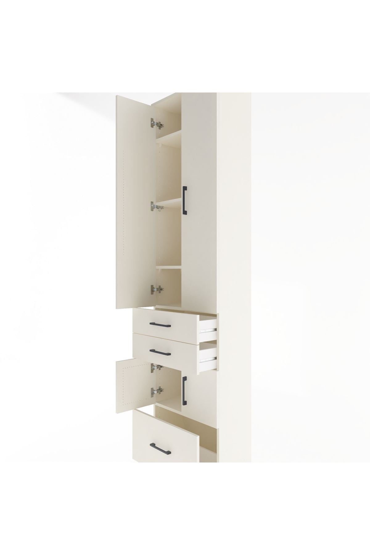Arges Dolap 5 Raflı 3 Çekmeceli 4 Kapaklı 60x30x243 - S32M008V1A