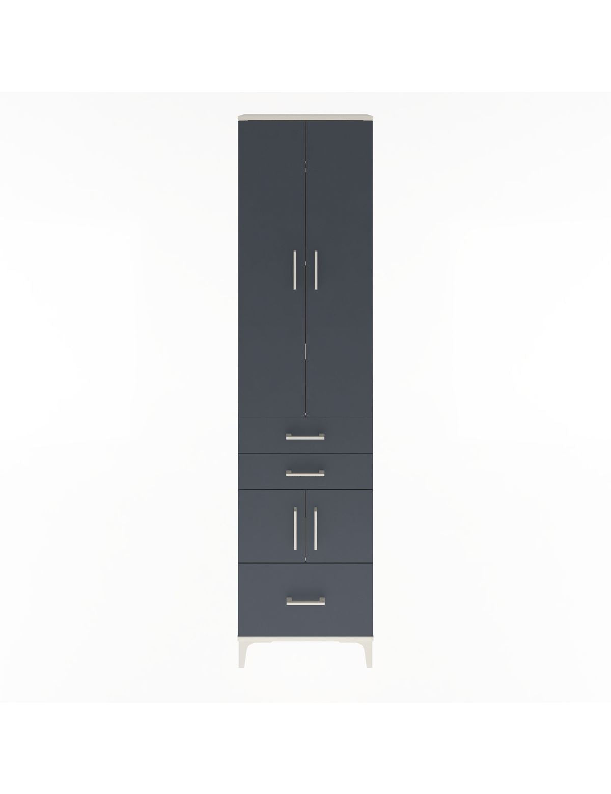 Arges Dolap 5 Raflı 3 Çekmeceli 4 Kapaklı 60x30x243 - S32M008V2A