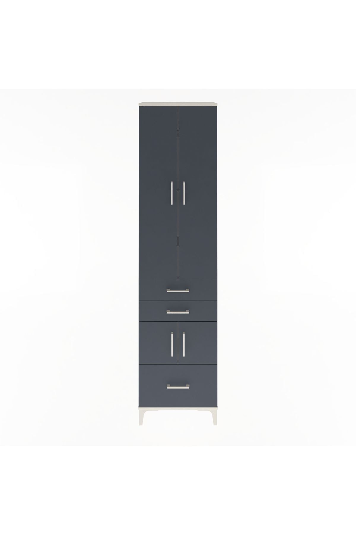 Arges Dolap 5 Raflı 3 Çekmeceli 4 Kapaklı 60x30x243 - S32M008V2A
