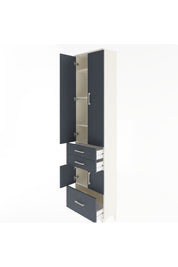 Arges Dolap 5 Raflı 3 Çekmeceli 4 Kapaklı 60x30x243 - S32M008V2A