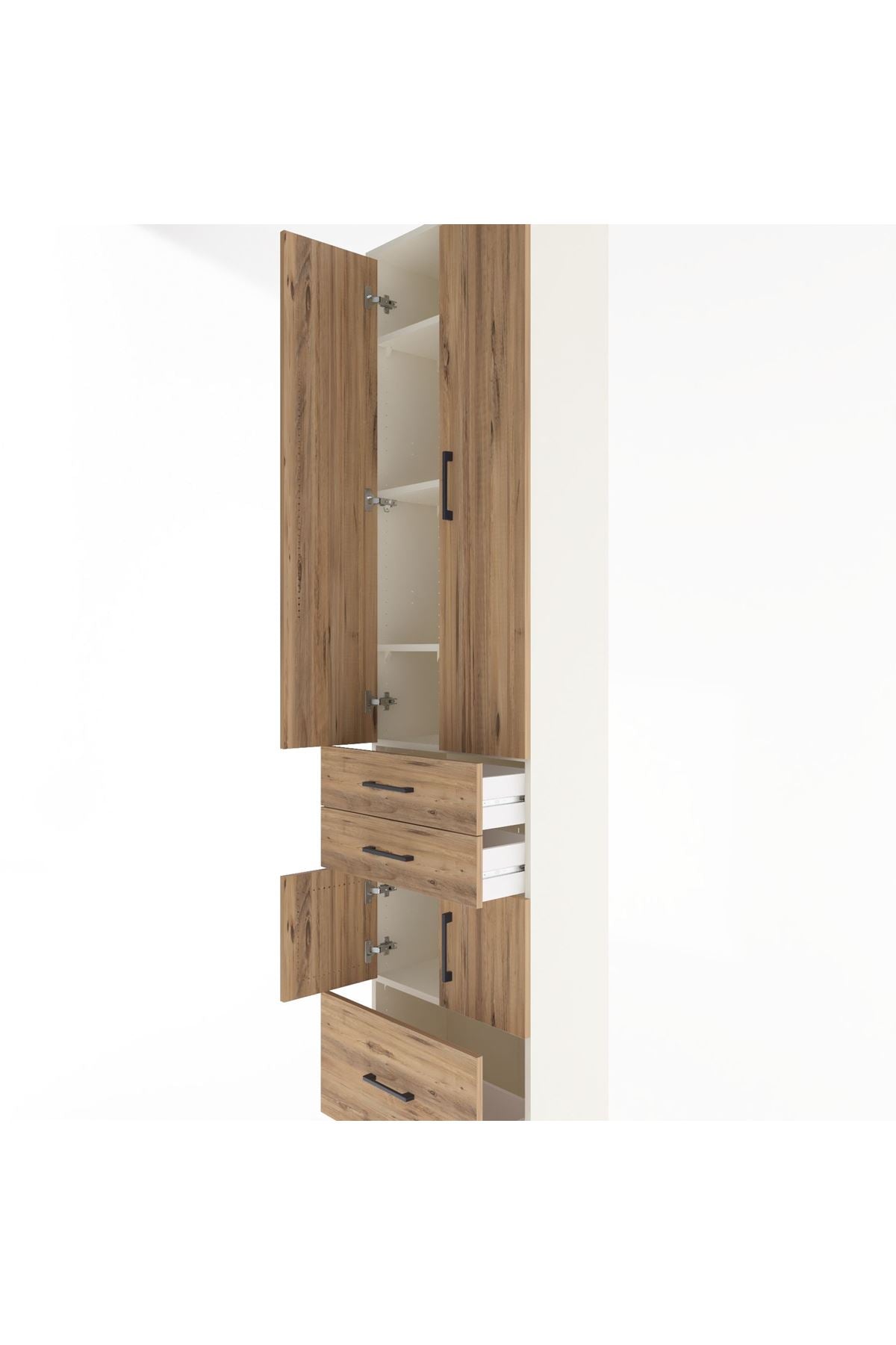 Arges Dolap 5 Raflı 3 Çekmeceli 4 Kapaklı 60x30x243 - S32M008V3A