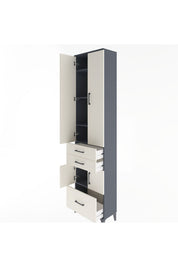 Arges Dolap 5 Raflı 3 Çekmeceli 4 Kapaklı 60x30x243 - S32M008V4A