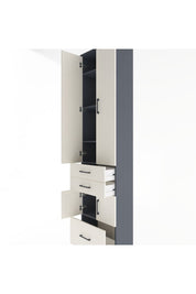 Arges Dolap 5 Raflı 3 Çekmeceli 4 Kapaklı 60x30x243 - S32M008V4A