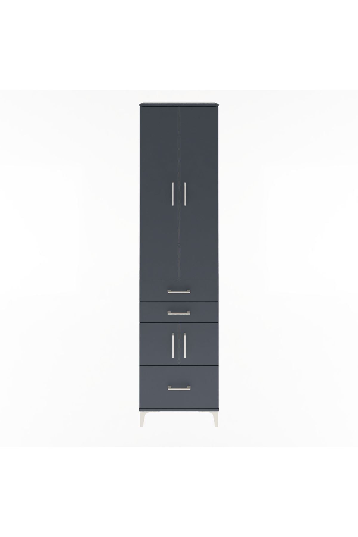 Arges Dolap 5 Raflı 3 Çekmeceli 4 Kapaklı 60x30x243 - S32M008V5A