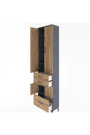 Arges Dolap 5 Raflı 3 Çekmeceli 4 Kapaklı 60x30x243 - S32M008V6A