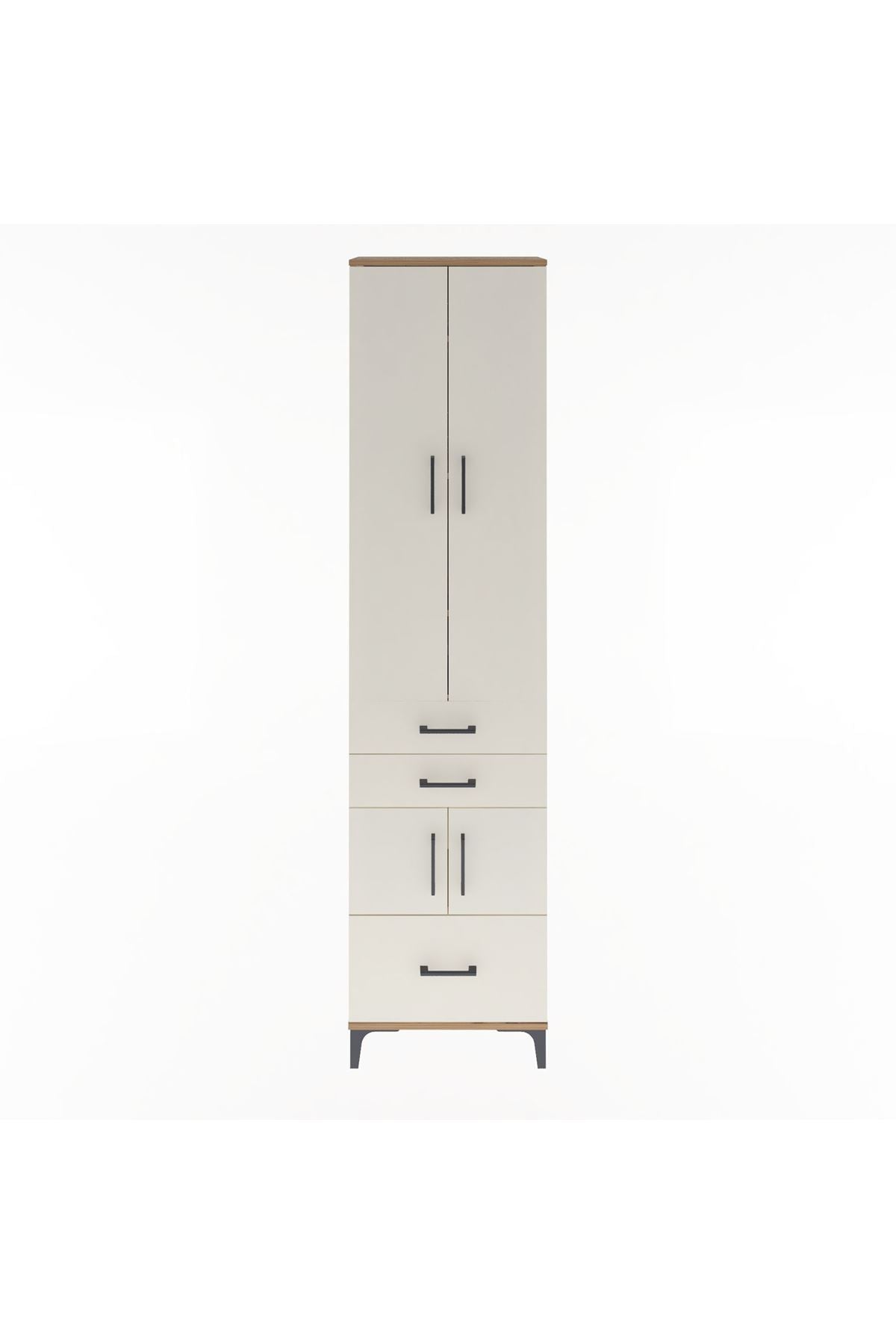 Arges Dolap 5 Raflı 3 Çekmeceli 4 Kapaklı 60x30x243 - S32M008V7A