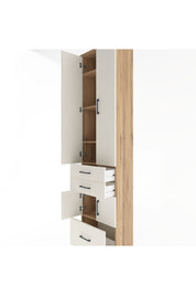 Arges Dolap 5 Raflı 3 Çekmeceli 4 Kapaklı 60x30x243 - S32M008V7A
