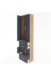 Arges Dolap 5 Raflı 3 Çekmeceli 4 Kapaklı 60x30x243 - S32M008V8A