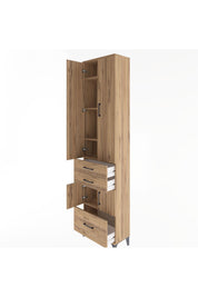 Arges Dolap 5 Raflı 3 Çekmeceli 4 Kapaklı 60x30x243 - S32M008V9A