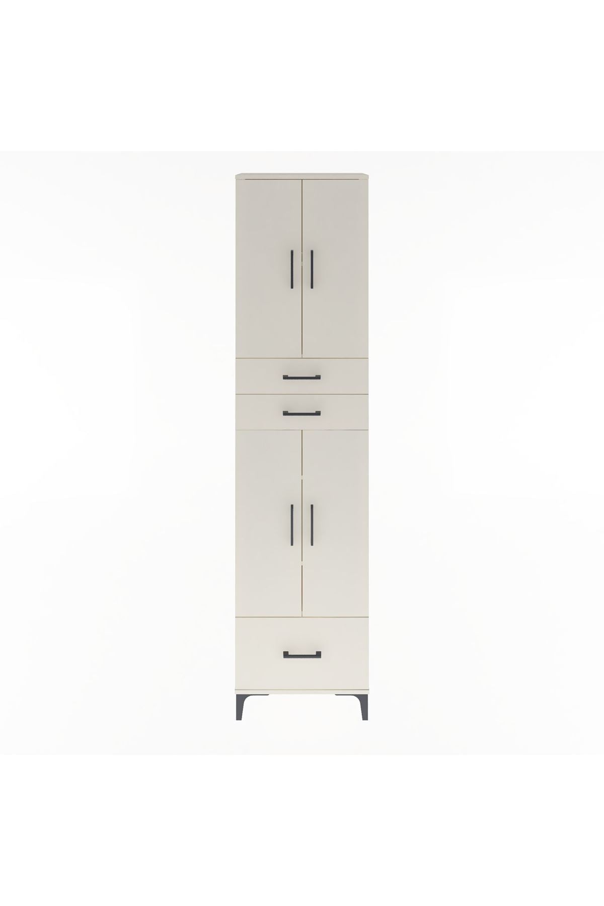 Arges Dolap 5 Raflı 3 Çekmeceli 4 Kapaklı 60x30x243 - S32M009V1A