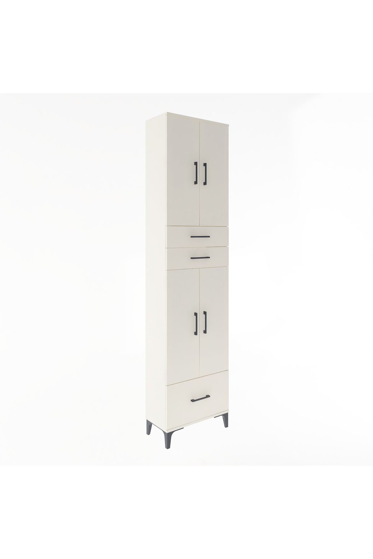 Arges Dolap 5 Raflı 3 Çekmeceli 4 Kapaklı 60x30x243 - S32M009V1A