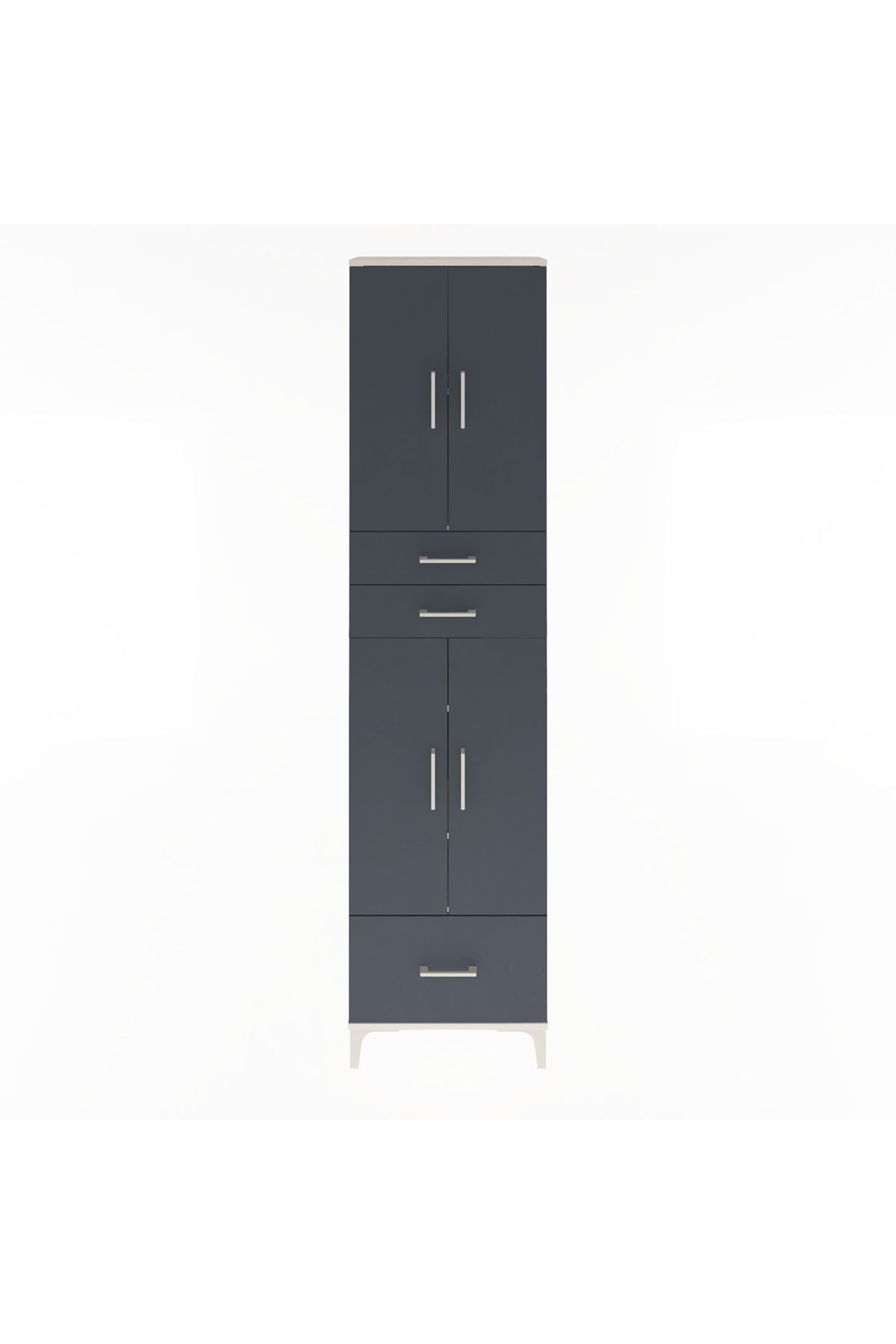 Arges Dolap 5 Raflı 3 Çekmeceli 4 Kapaklı 60x30x243 - S32M009V2A