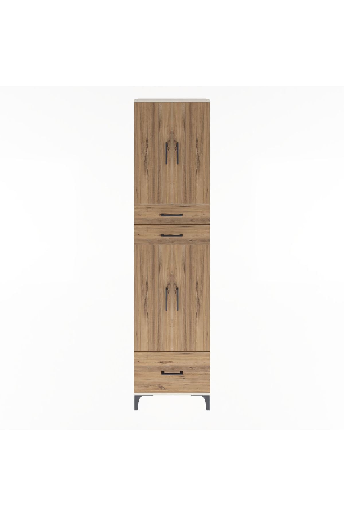 Arges Dolap 5 Raflı 3 Çekmeceli 4 Kapaklı 60x30x243 - S32M009V3A