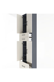 Arges Dolap 5 Raflı 3 Çekmeceli 4 Kapaklı 60x30x243 - S32M009V4A