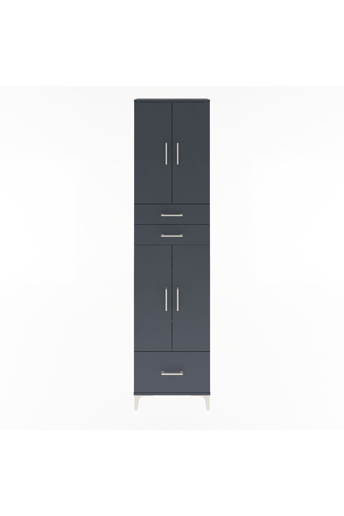 Arges Dolap 5 Raflı 3 Çekmeceli 4 Kapaklı 60x30x243 - S32M009V5A