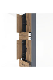 Arges Dolap 5 Raflı 3 Çekmeceli 4 Kapaklı 60x30x243 - S32M009V6A