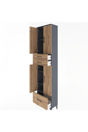Arges Dolap 5 Raflı 3 Çekmeceli 4 Kapaklı 60x30x243 - S32M009V6A