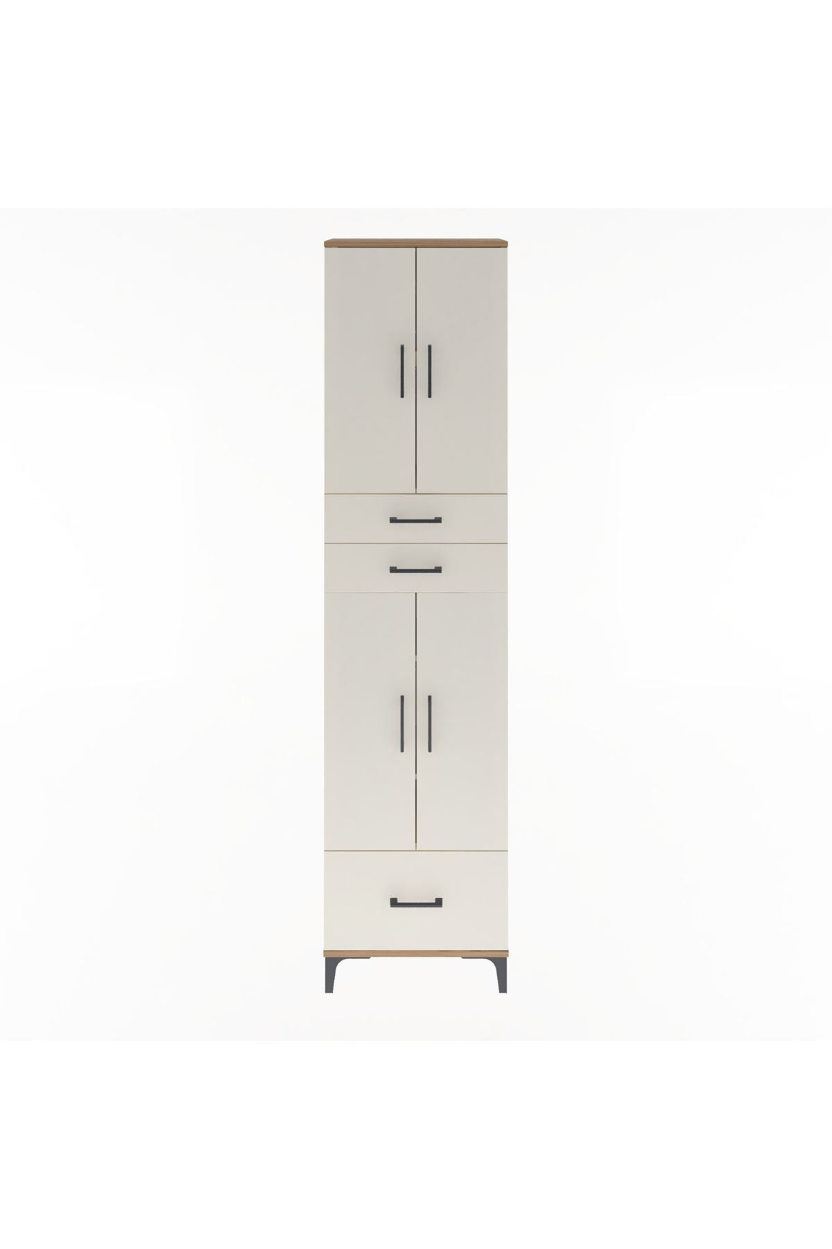 Arges Dolap 5 Raflı 3 Çekmeceli 4 Kapaklı 60x30x243 - S32M009V7A