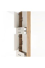Arges Dolap 5 Raflı 3 Çekmeceli 4 Kapaklı 60x30x243 - S32M009V7A