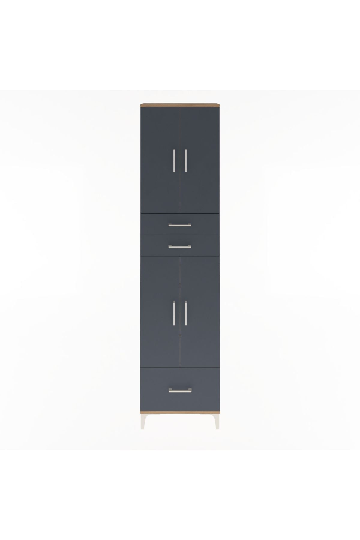 Arges Dolap 5 Raflı 3 Çekmeceli 4 Kapaklı 60x30x243 - S32M009V8A