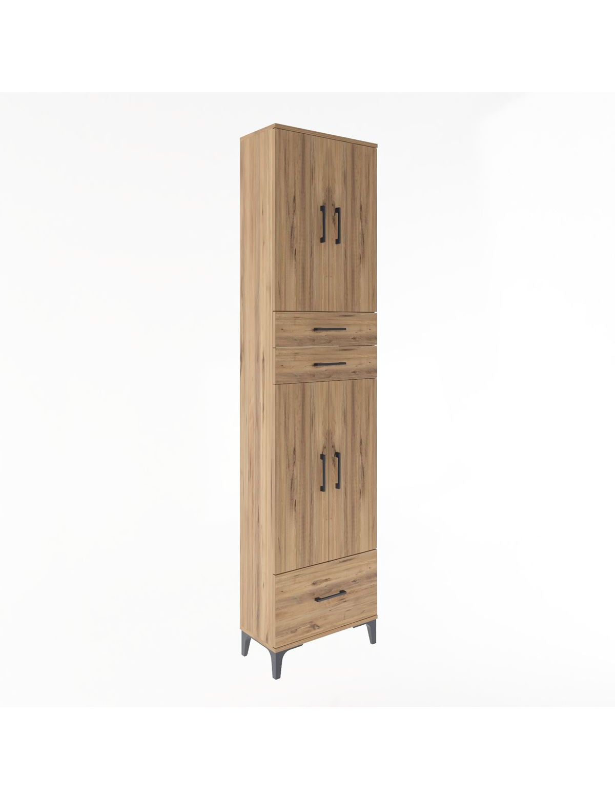 Arges Dolap 5 Raflı 3 Çekmeceli 4 Kapaklı 60x30x243 - S32M009V9A