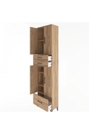 Arges Dolap 5 Raflı 3 Çekmeceli 4 Kapaklı 60x30x243 - S32M009V9A